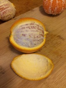 Quarter peel orange