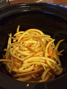 Citrus peel julienne