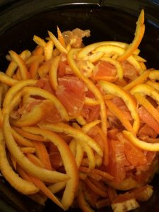 citrus pulp and julienned peel