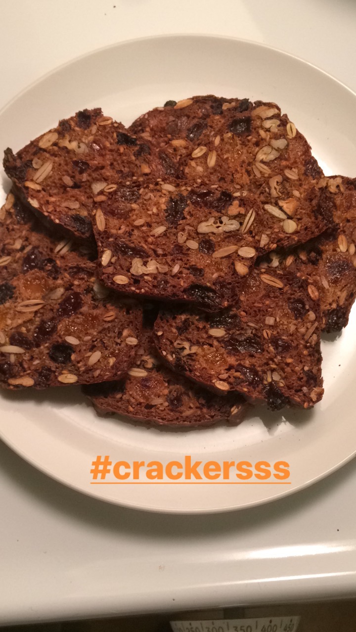 Rosemary Pecan Raisin Crackers