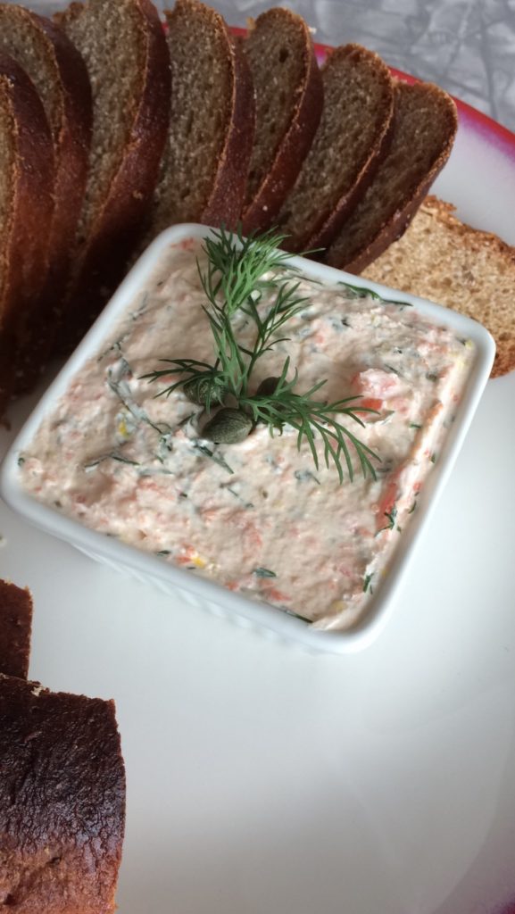 Gravlax Cream Cheese Slather close up