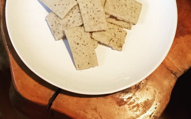 Brown Rice Flour and Parmesan Crackers