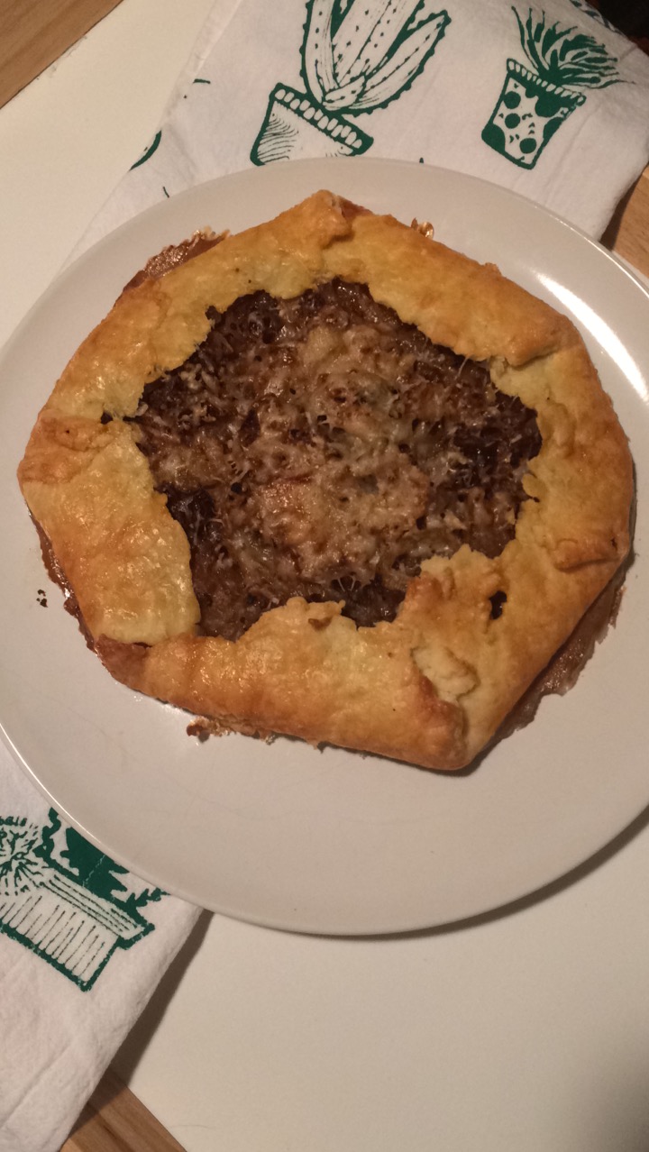 Caramelized Onion Galette with Thyme and Sun Dried Tomatoes