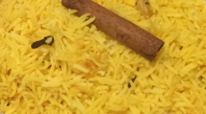Fragrant Basmati Rice with Cinnamon, Cloves, Cardamom and Turmeric