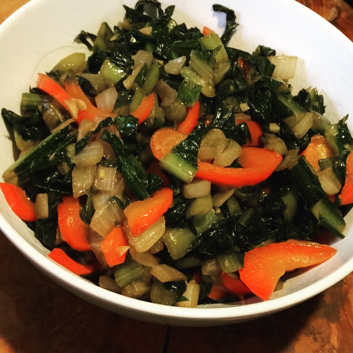 Dandelion Greens with Red Pepper
