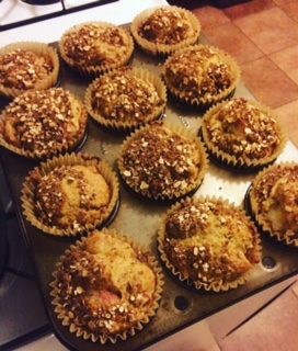 Rhubarb Buttermilk Muffins