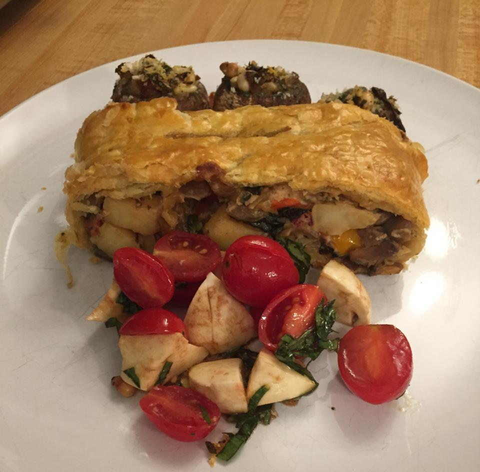 Vegetable Strudel in Puff Pastry