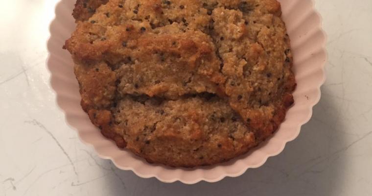 Vegan-ish, Gluten-free Lemon Poppy Seed Muffins