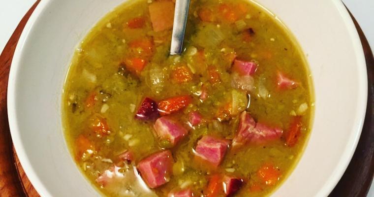 Ham and Split Pea Soup in the Slow Cooker
