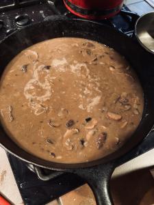 onion and mushroom gravy