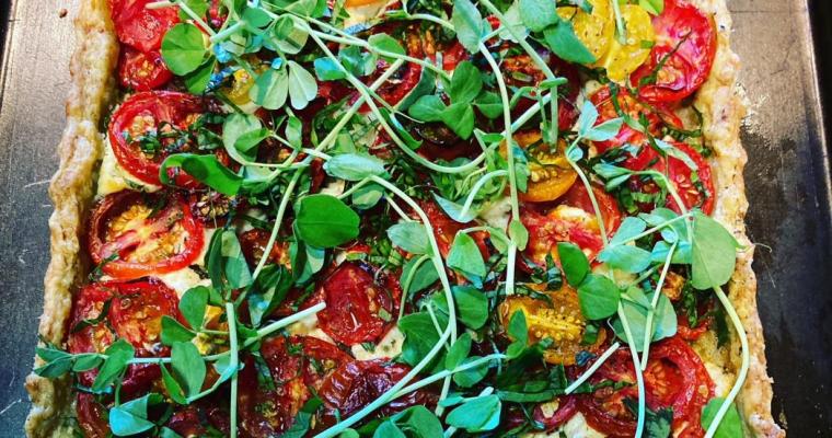 Tomato Tart with Parmesan Crust