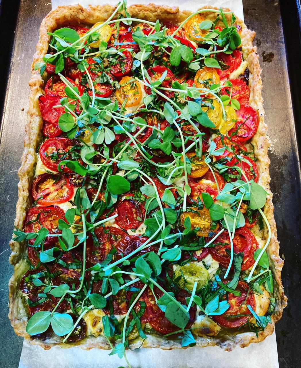 Tomato Tart with Parmesan Crust