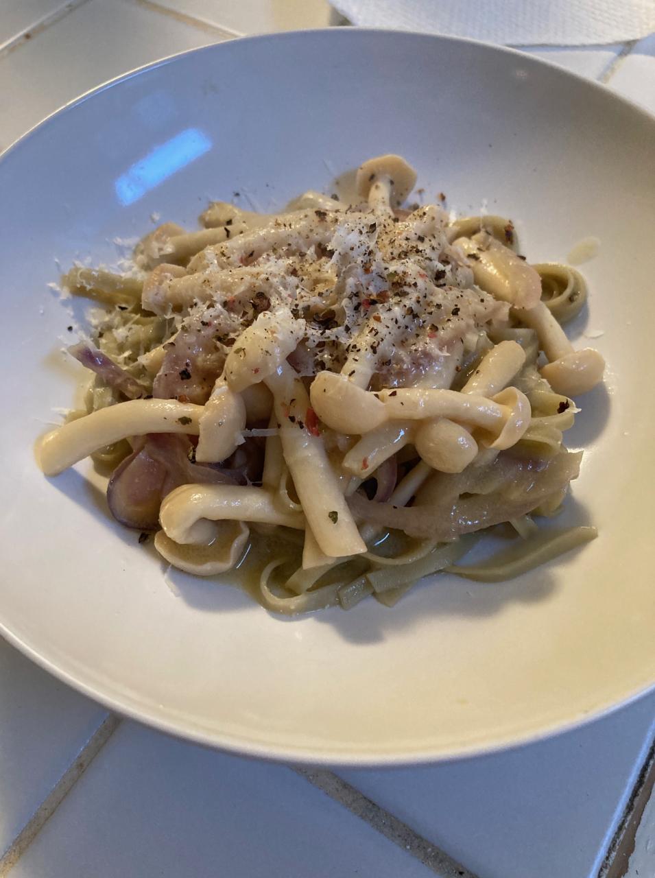 Miso Pasta with Mushrooms